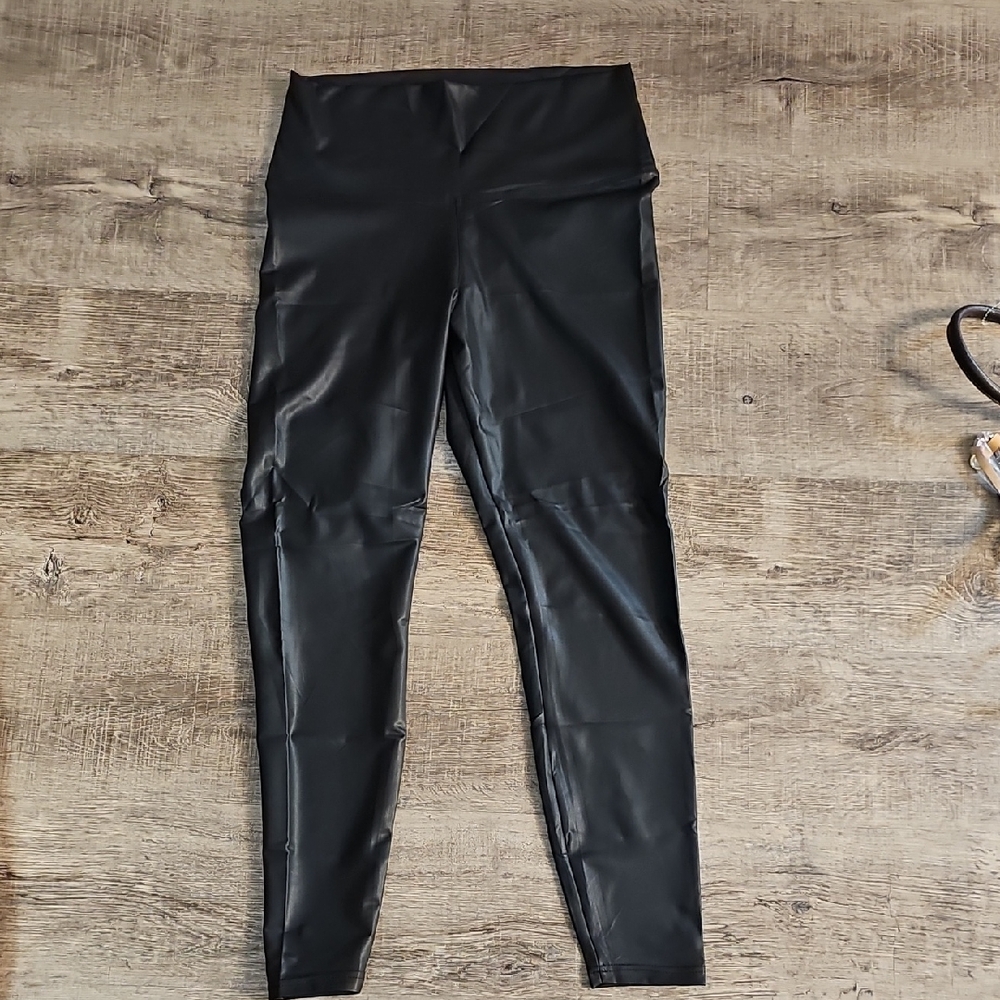 Black Faux Leather Leggings